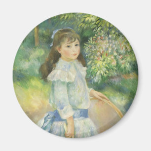 Aimant Girl with Hoop de Pierre Renoir, Art Vintage