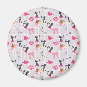 Aimant Girls Archery - Girly Hearts and Makeup