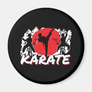 Aimant Girls Karate - Thème japonais patriotique Japon