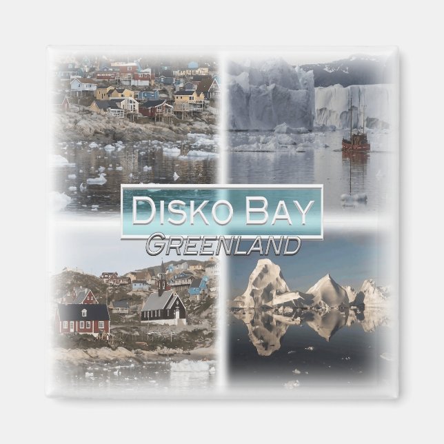 Aimant GL0013 Amérique, Groenland, Disko Bay, réfrigérate (Devant)