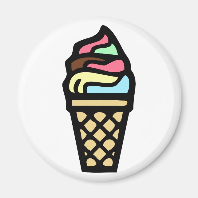 Aimant Glace colorée (Devant)