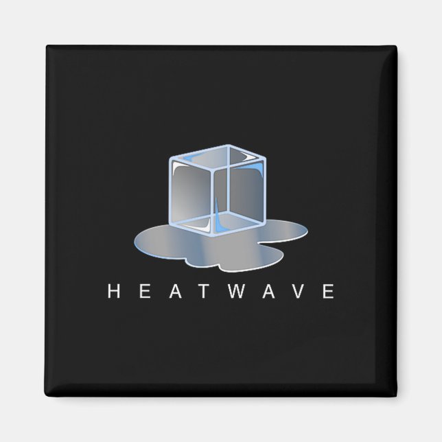 Aimant Glace cube vague de chaleur - graphique tri-blend  (Devant)