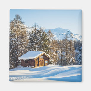 Aimant Glace et neige   Journal d'hiver Cabine Alpes suis