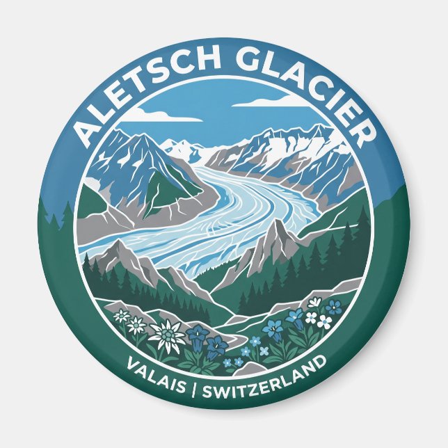 Aimant Glacier d'Aletsch Suisse (Devant)