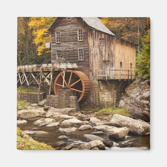 Aimant Glade Creek Grist Mill, parc d'État de Babcock, (Devant)