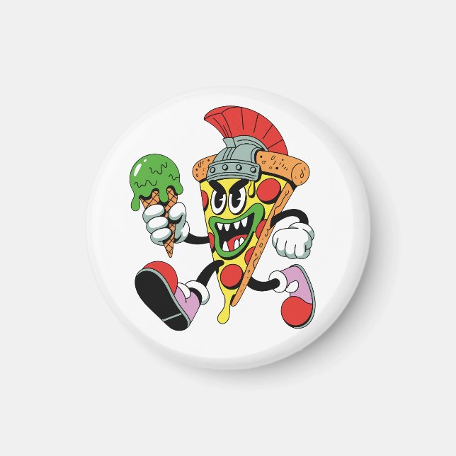 Aimant Gladiator Pizza Slice Italien Brainrot (Devant)