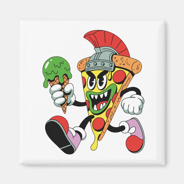 Aimant Gladiator Pizza Slice Italien Brainrot (Devant)