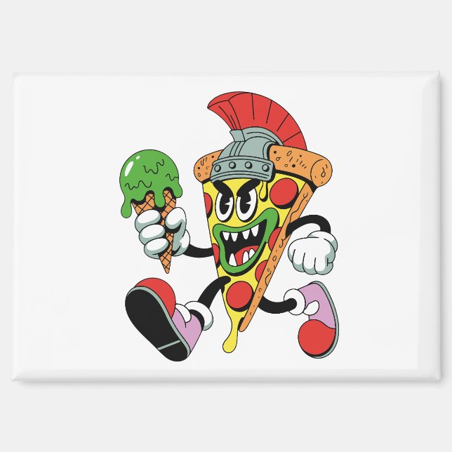 Aimant Gladiator Pizza Slice Italien Brainrot (Recto)