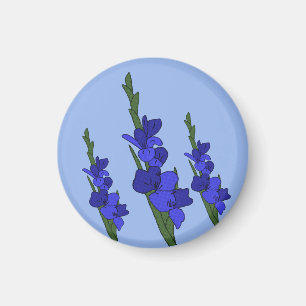 Aimant Gladiole bleue