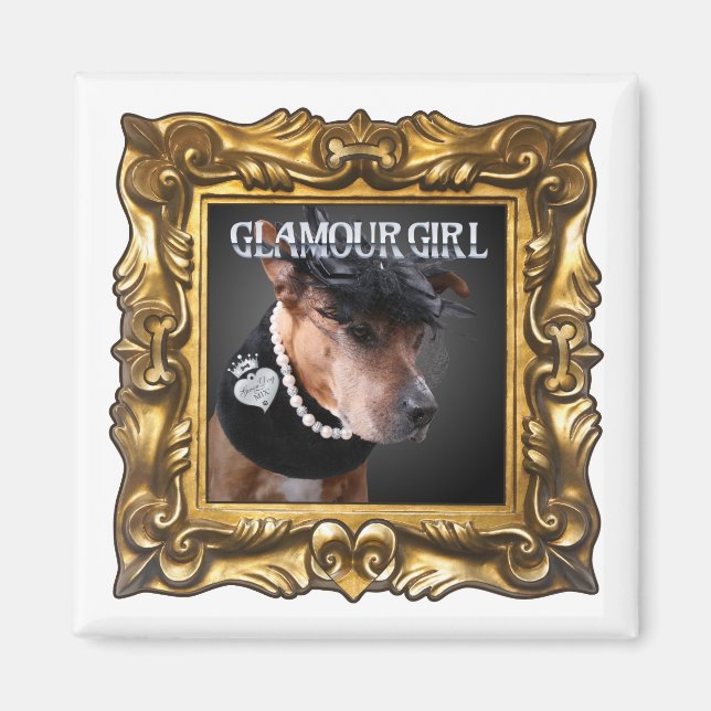 Aimant "Glamor Girl" pour améliorer votre réfrigér (Devant)