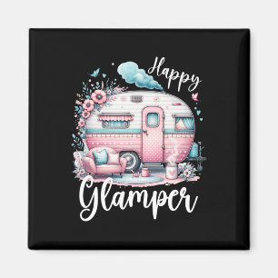 Aimant Glampeur élégant heureux et mignon Camping Caravan