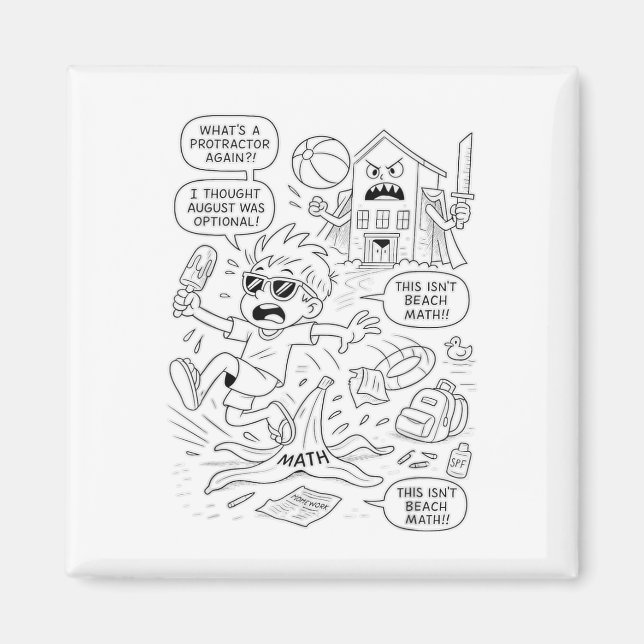 Aimant Glisser En Mode Scolaire - Funny Summer Brain Car (Devant)