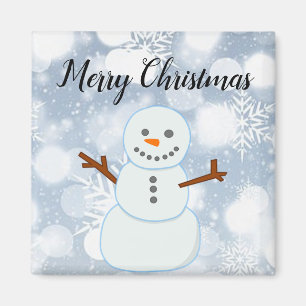 Aimant Glittery Grey Arrière - plan Avec Snowflakes et ne