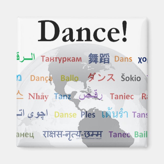 Aimant Global Dance - Le Langage Global (Personnalisable) (Devant)