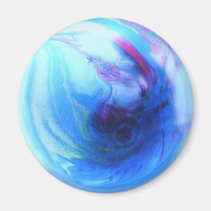 Aimant Globe bleu