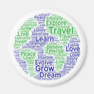 Aimant globe de voyage