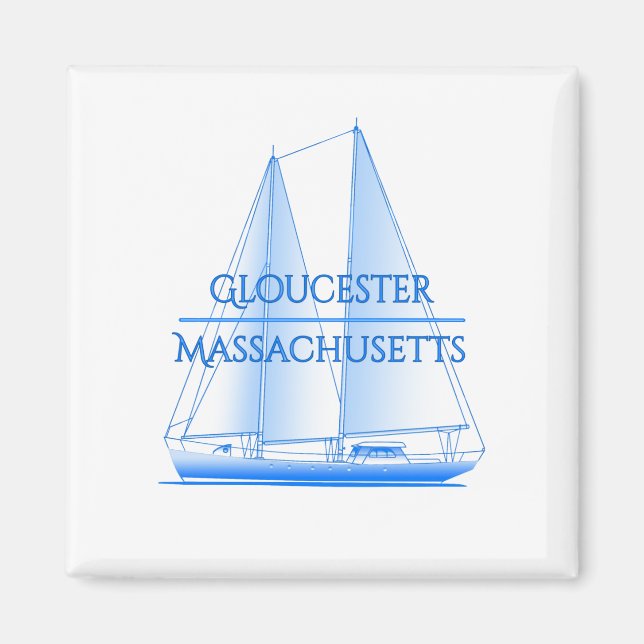 Aimant Gloucester Côtière Nautique Voilier (Devant)