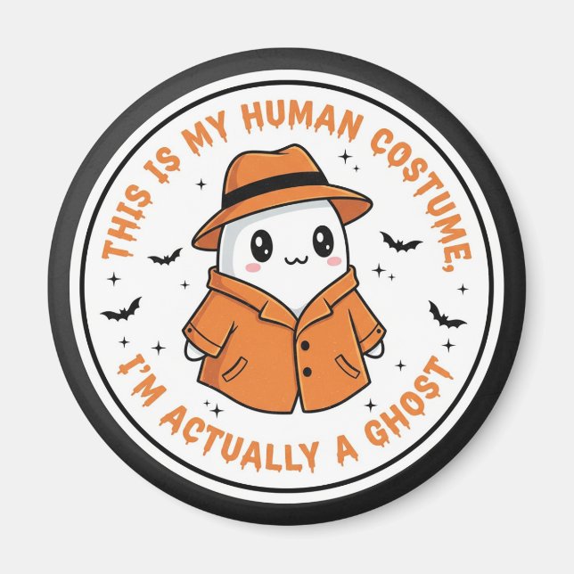 Aimant Glow-in-the-Dark Skeleton Costume Sticker (Devant)