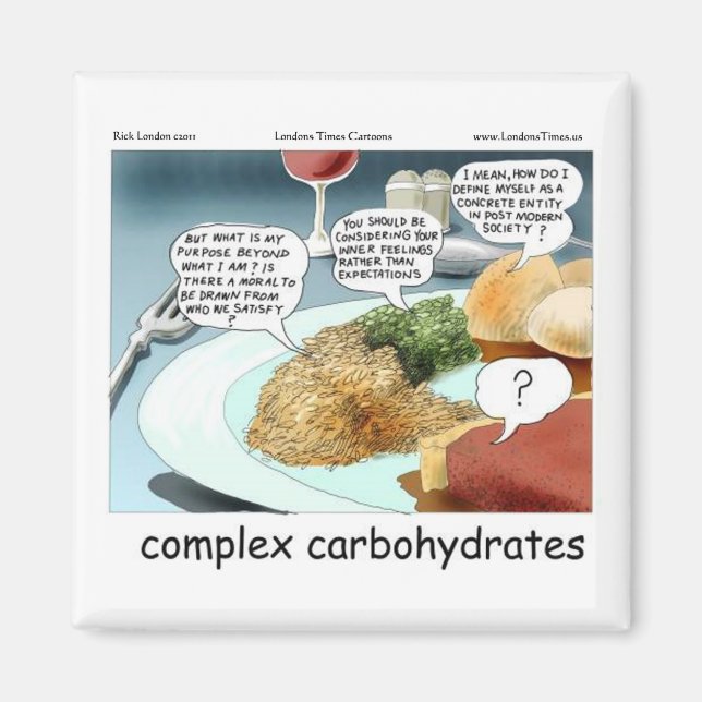 Aimant Glucides complexes Bande dessinée drôle Philosophi (Devant)