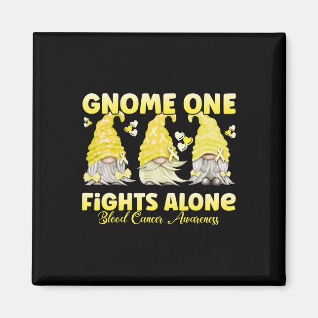 Aimant Gnome One combat seul Cancer du Sang Jaune (Devant)