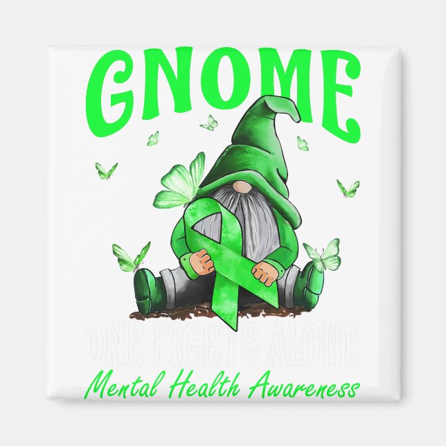 Aimant Gnome One combat seul la sensibilisation à la sant (Devant)