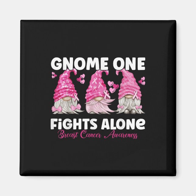 Aimant Gnome One combat seul rose _ Décerné du cancer du  (Devant)