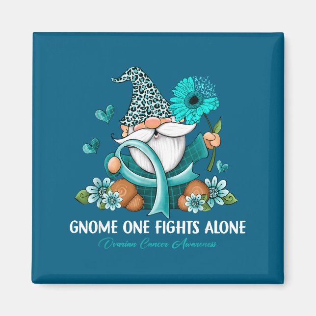 Aimant Gnome Tournesol Minimal Un Seul Lutte Seul (Devant)