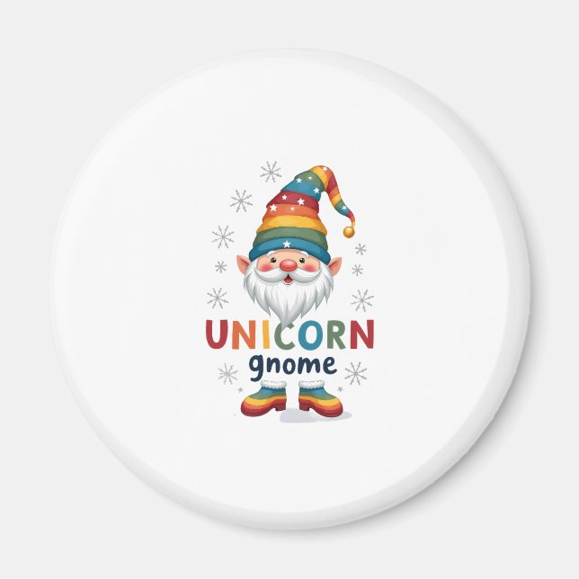 Aimant Gnome Unicorn Shirt Family Matching Group Christma (Devant)