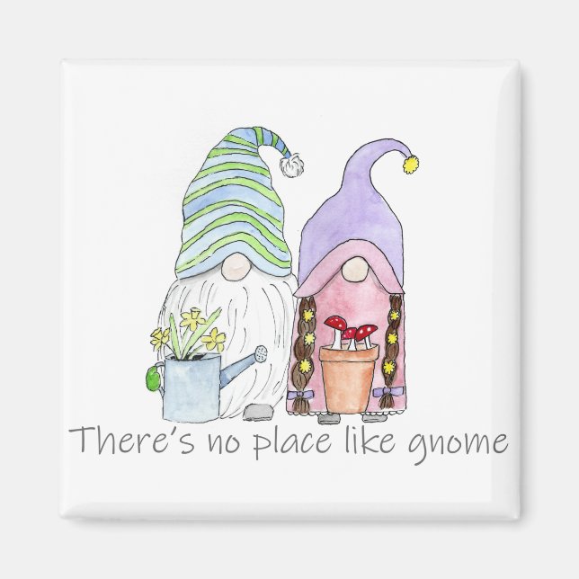 Aimant Gnomes du jardin de printemps (Devant)