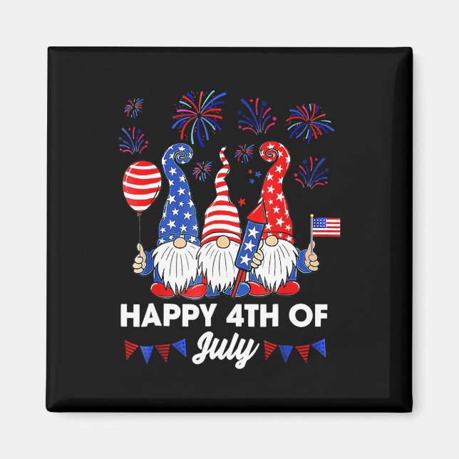 Aimant Gnomes joyeux 4 juillet  (Devant)