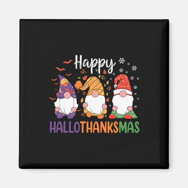 Aimant Gnomes mignons Automne Halloween Femmes Filles Hap (Devant)