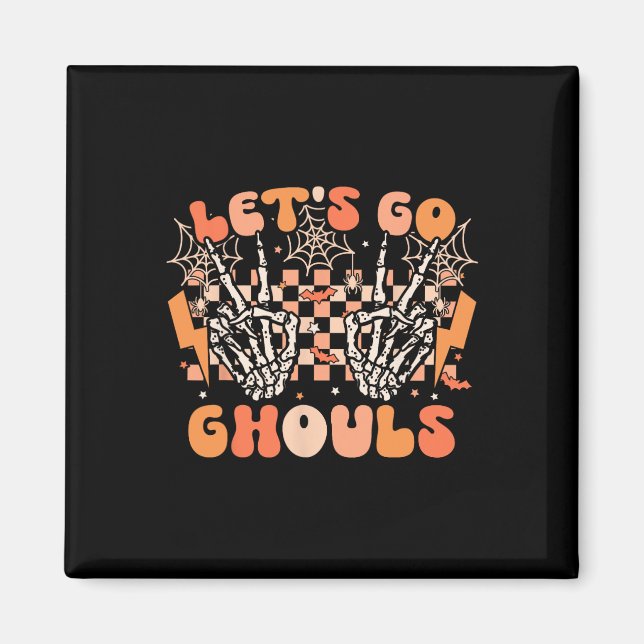 Aimant Go Ghouls Halloween Skeleton Costume Retro G (Devant)