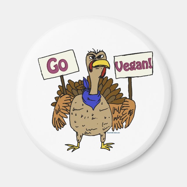 Aimant Go Vegan - Parler de Turquie (Devant)