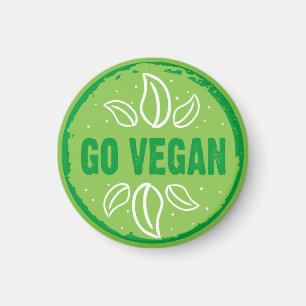 Aimant Go Vegan, végétalien, végétarien,