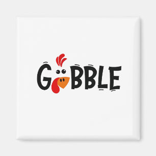 Aimant Gobble Funny Thanksgiving Turquie fête