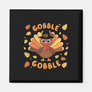 Aimant Gobble Turquie Thanksgiving automne automne automn