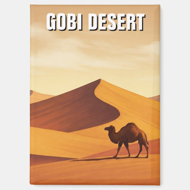 Aimant Gobi Desert Camel Travel (Recto)