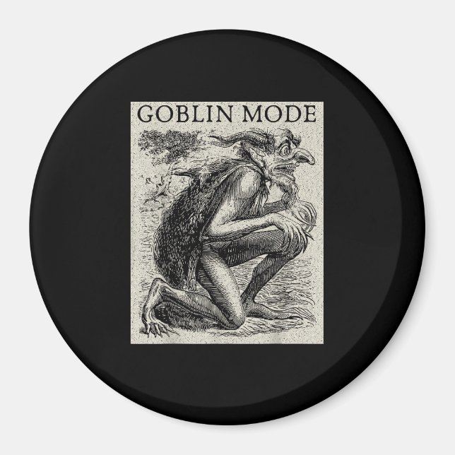Aimant Goblin Mode Goblincore Fairycore Medieval Grunge (Devant)