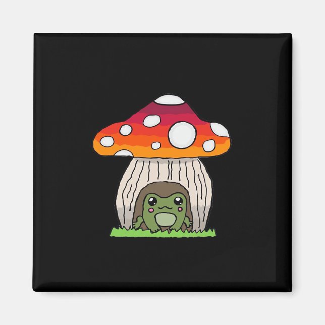Aimant Goblincore Grenouille Classique Appel Rétro (Devant)