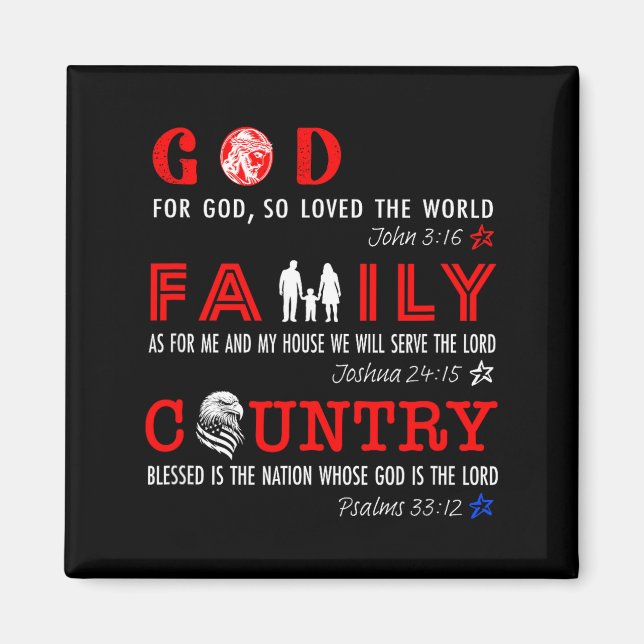 Aimant God Family Country  (Devant)
