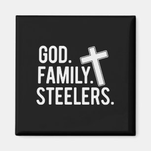 Aimant God Family Steelers Pro Us Drapeau Fête des père