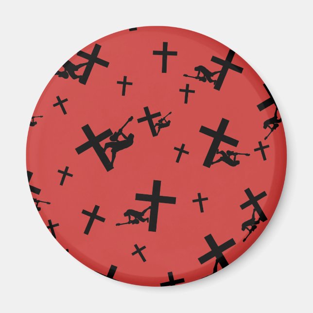 Aimant God Rocks - Christian Rock Gear (Devant)