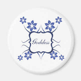 Aimant Goddess Floral Magnet, Bleu Vibrant