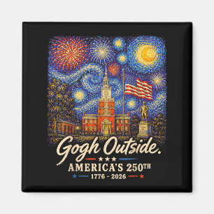 Aimant Gogh extérieur 250e anniversaire 1776 2026 Peindre