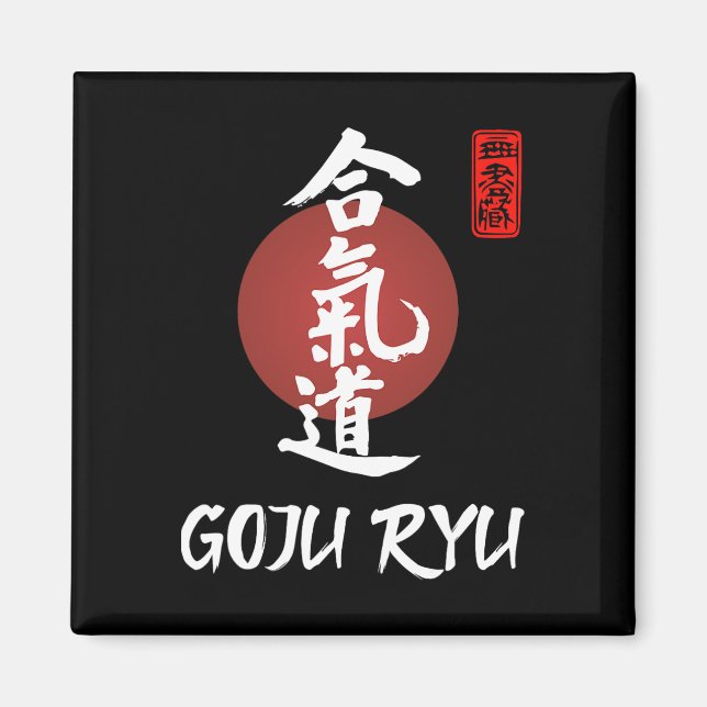 Aimant Goju Ryu Karate Uniforme Goju Ryu Uniforme Calligr (Devant)