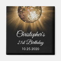 Gold 21st Anniversaire Party Gold Disco Ball