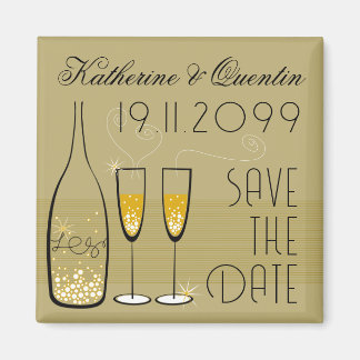 Aimant Gold Champagne Bubbly Moderne Classement Économise
