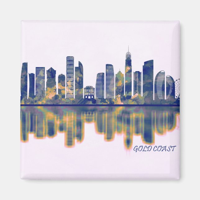 Aimant Gold Coast Skyline (Devant)