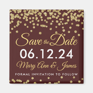 Aimant Gold Faux Parties scintillant Confetti Enregistrer