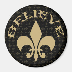 Aimant Gold Fleur de Lis Believe noir